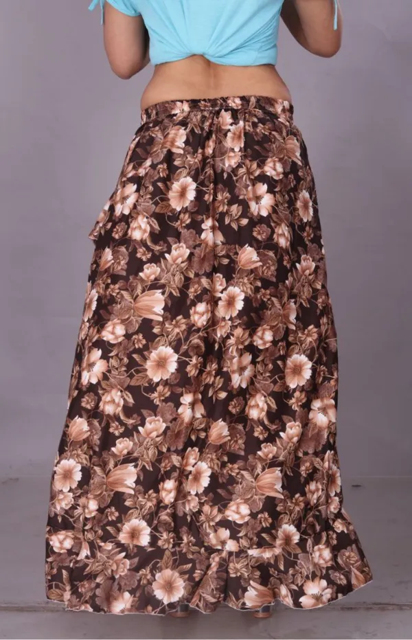 Green_Crepe_Designer_Skirt_For_Women