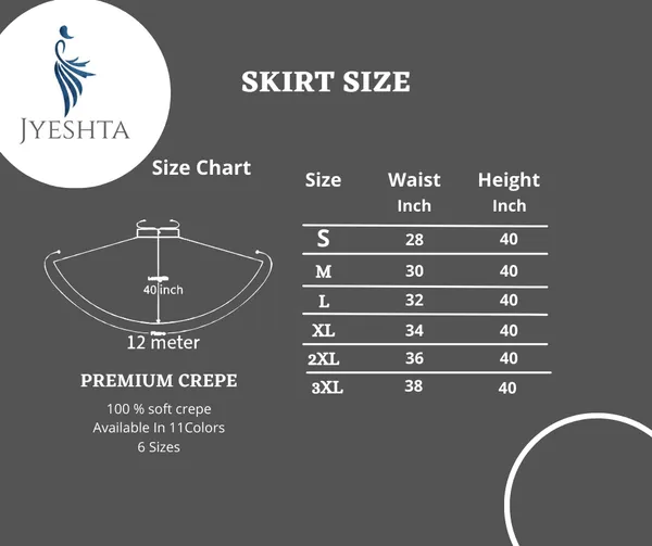 Green_Crepe_Designer_Skirt_For_Women