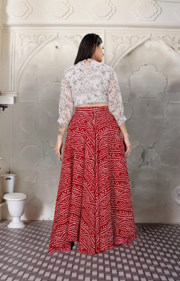 Red_Crepe_Designer_Skirt_For_Women