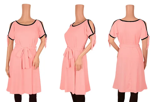 Peach_Knitting_And_Stretchable_Western_Dress_For_Women
