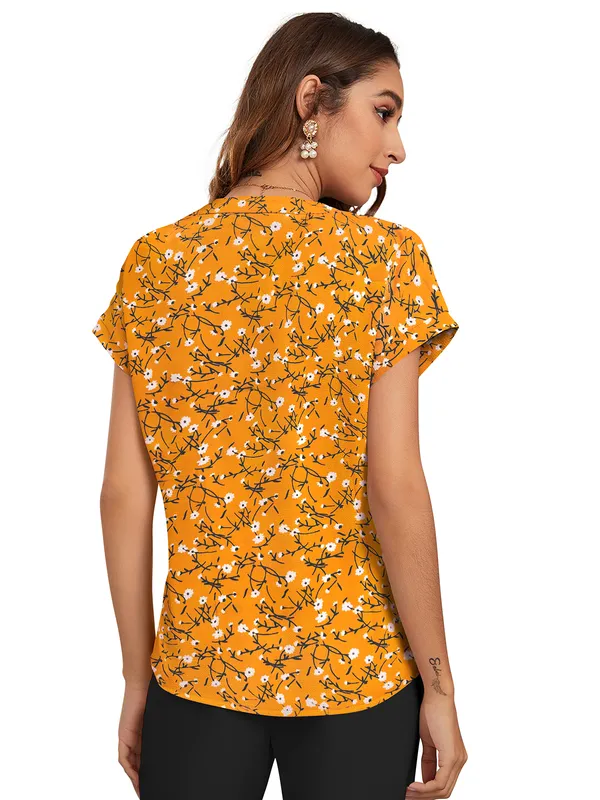 Yellow_Polyester_Blend_Stylish_Top_For_Women