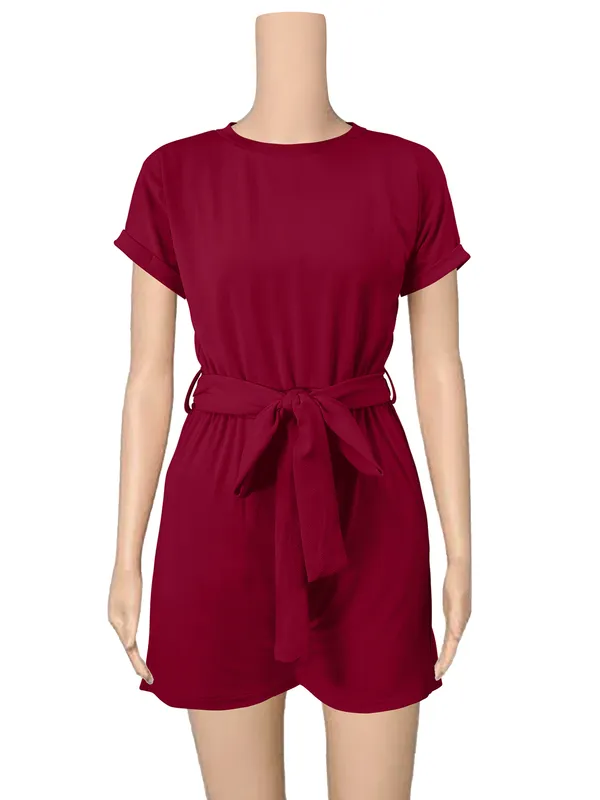 Maroon_Knitting_And_Stretchable_Western_Dress_For_Women
