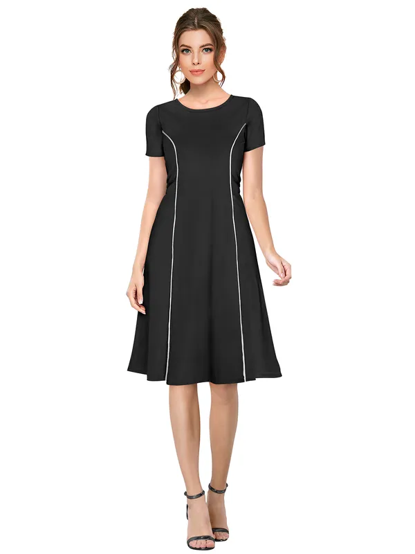 Black_Knitting_And_Stretchable_Western_Dress_For_Women