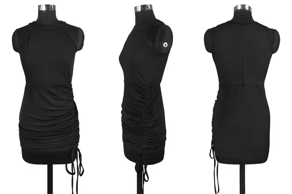 Black_Knitting_And_Stretchable_Western_Dress_For_Women