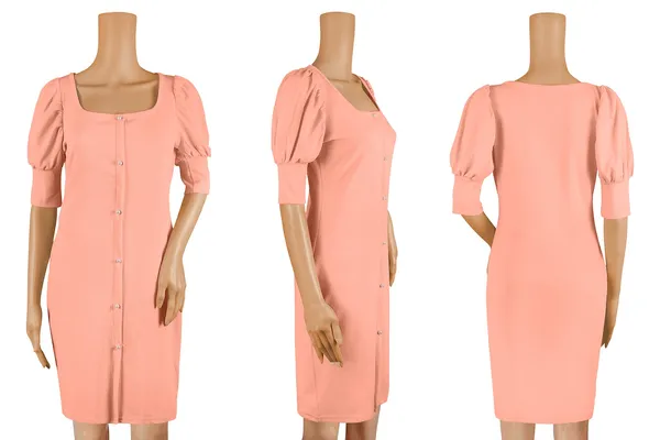 Peach_Knitting_And_Stretchable_Western_Dress_For_Women