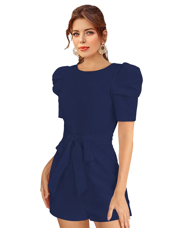 Blue_Knitting_And_Stretchable_Western_Dress_For_Women
