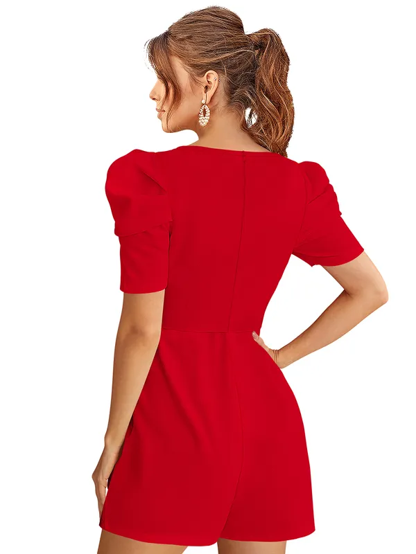 Red_Knitting_And_Stretchable_Western_Dress_For_Women