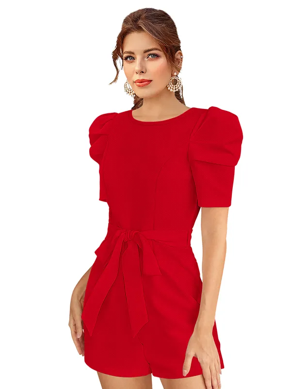 Red_Knitting_And_Stretchable_Western_Dress_For_Women