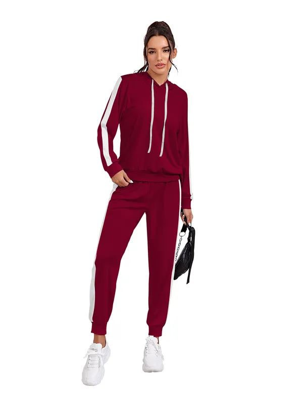 Maroon_Knitting_And_Stretchable_Western_Dress_For_Women