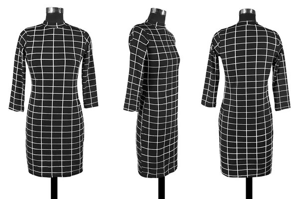 Black_Knitting_And_Stretchable_Western_Dress_For_Women