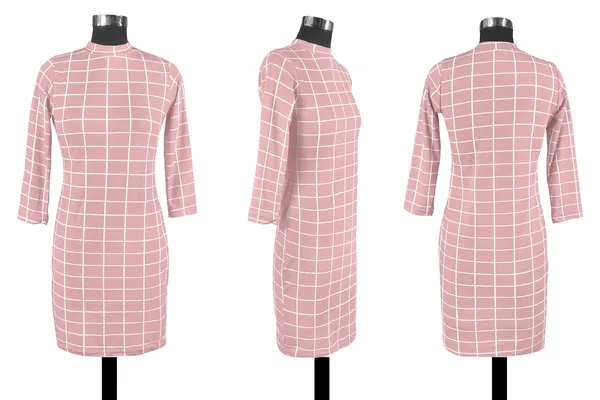 Peach_Knitting_And_Stretchable_Western_Dress_For_Women