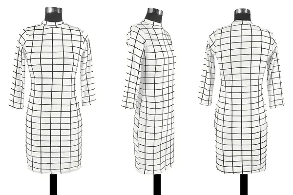 White_Knitting_And_Stretchable_Western_Dress_For_Women