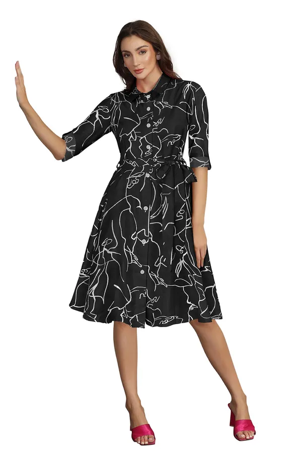 Black_Cotton_Western_Dress_For_Women