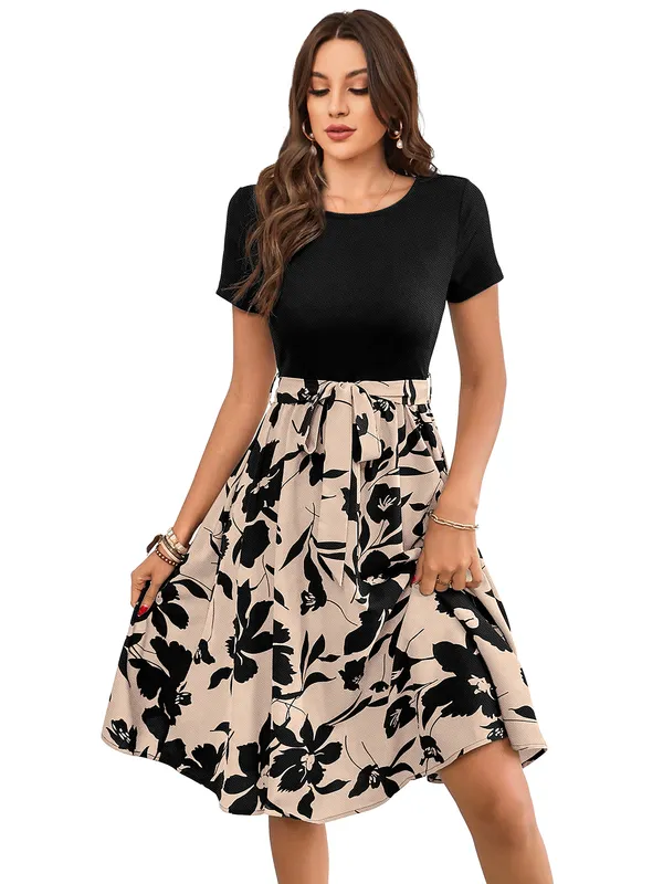 Cream_Knitting_And_Stretchable_Western_Dress_For_Women