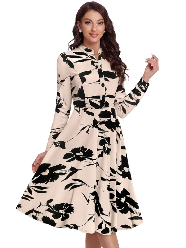 Cream_Knitting_And_Stretchable_Western_Dress_For_Women