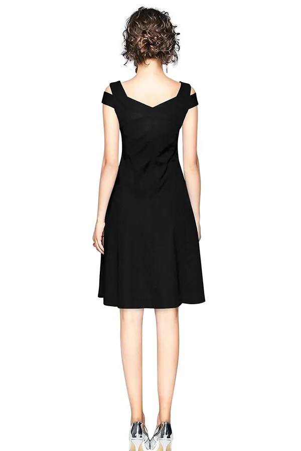 Black_Polyster_Western_Dress_For_Women