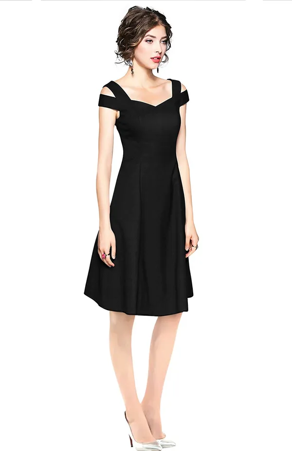 Black_Polyster_Western_Dress_For_Women