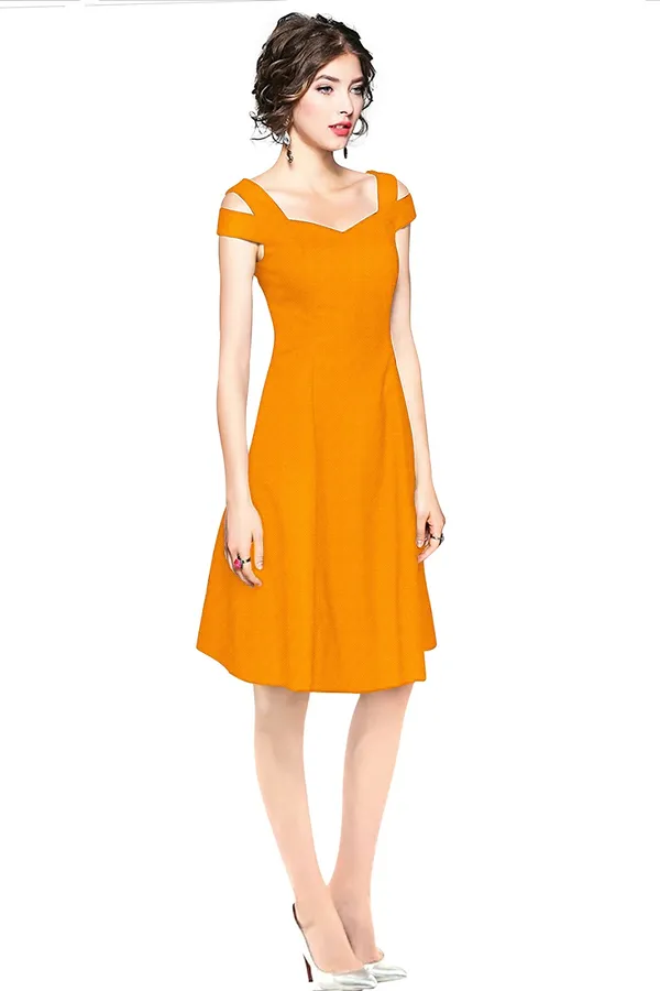 Yellow_Polyster_Western_Dress_For_Women