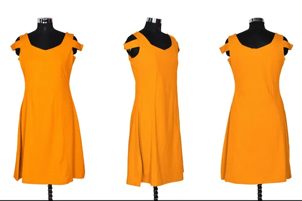 Yellow_Polyster_Western_Dress_For_Women