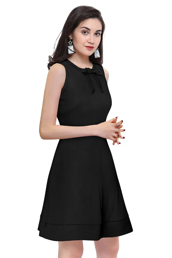 Black_Polyster_Western_Dress_For_Women