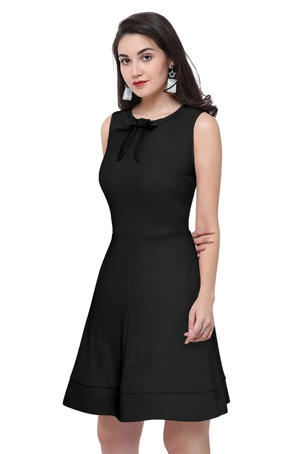 Black_Polyster_Western_Dress_For_Women