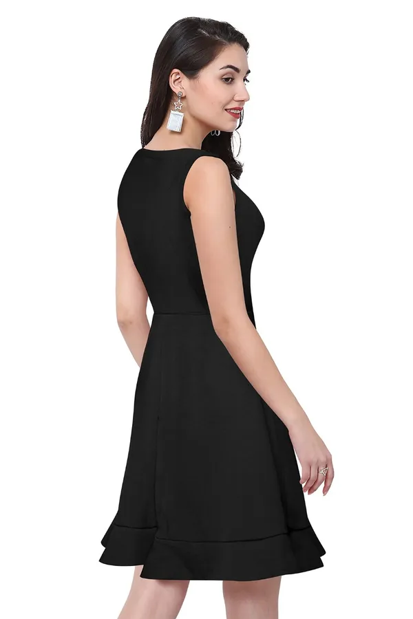 Black_Polyster_Western_Dress_For_Women