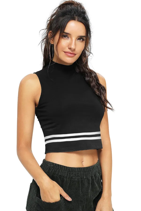 Black_Polyester_Blend_Stylish_Top_For_Women