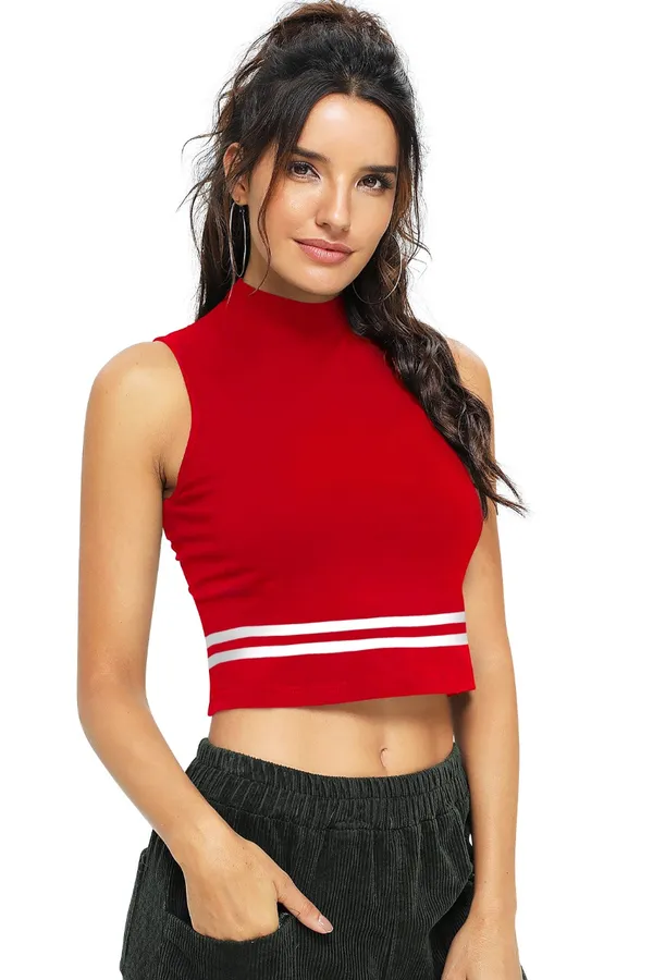 Red_Polyester_Blend_Stylish_Top_For_Women