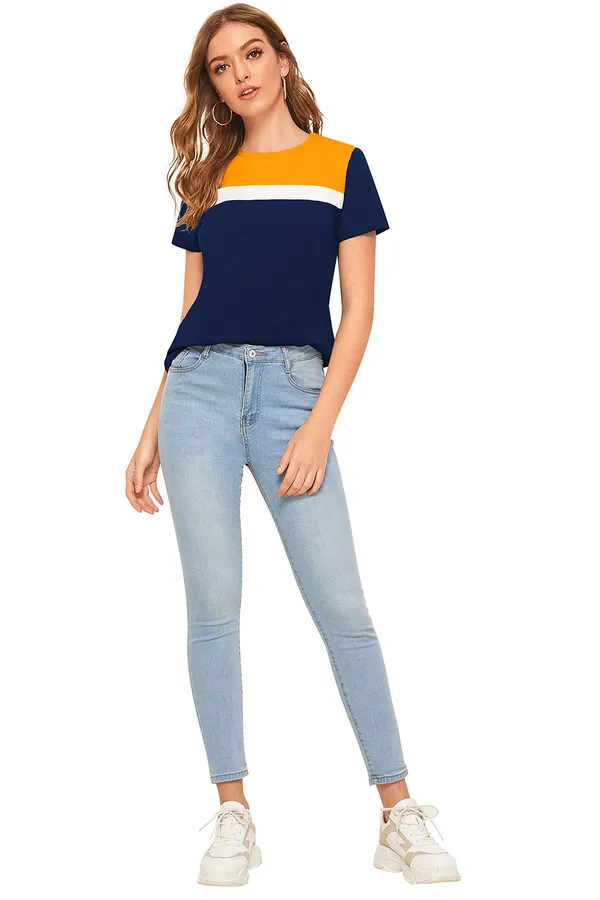 Yellow_Polyester_Blend_Stylish_Top_For_Women