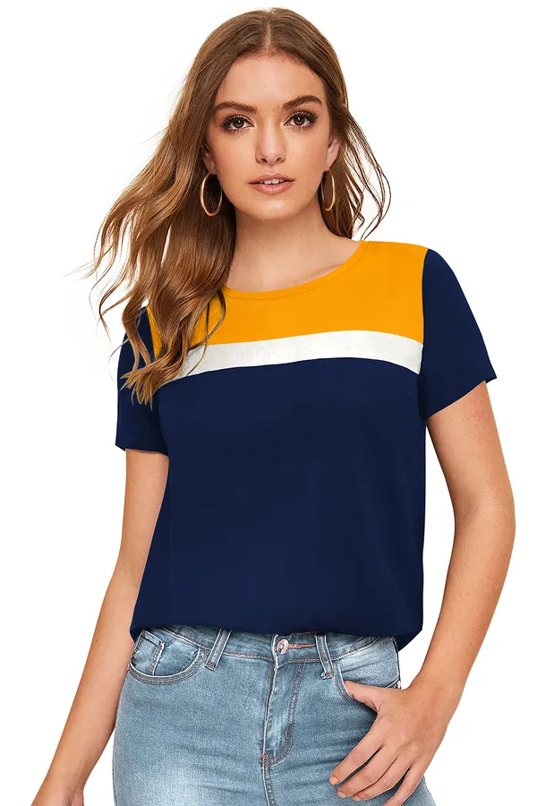 Yellow_Polyester_Blend_Stylish_Top_For_Women
