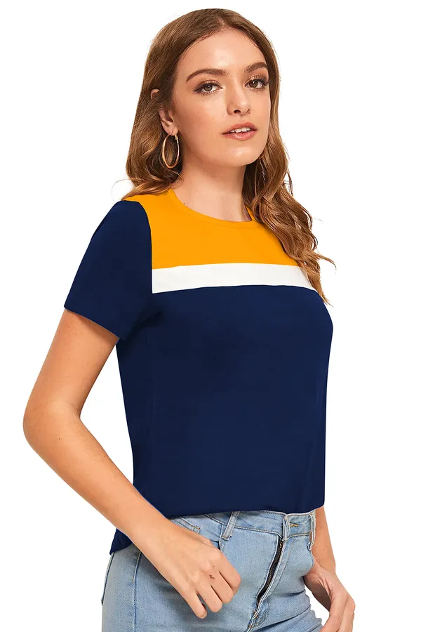 Yellow_Polyester_Blend_Stylish_Top_For_Women