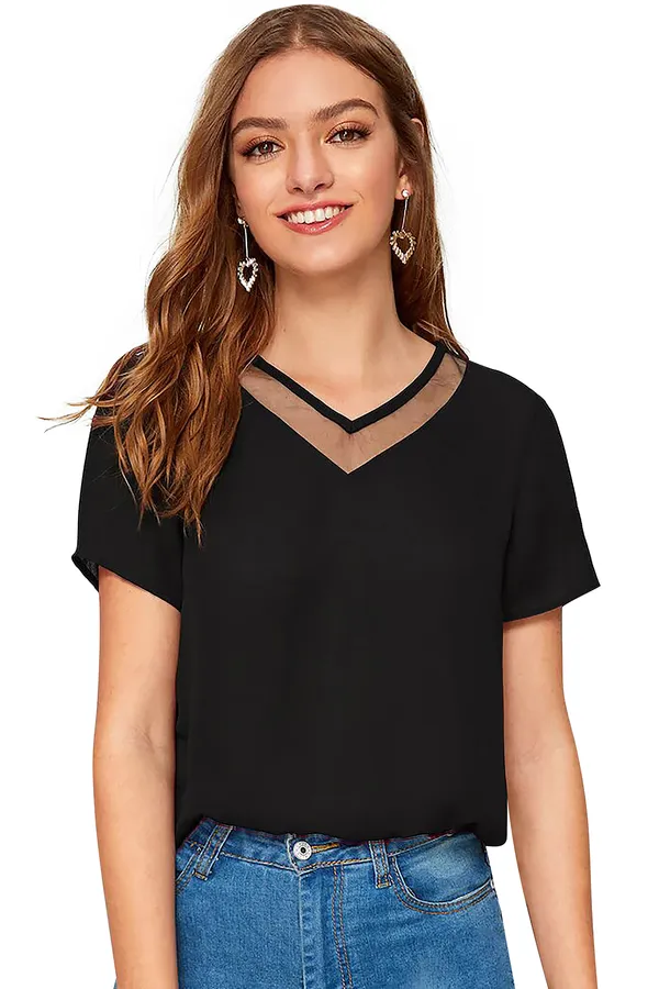 Black_Polyester_Blend_Stylish_Top_For_Women