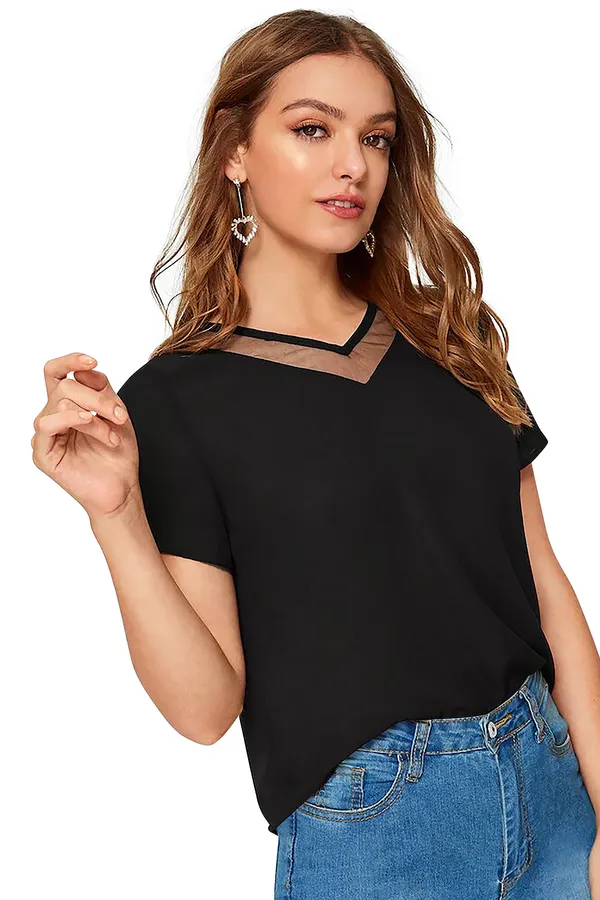 Black_Polyester_Blend_Stylish_Top_For_Women