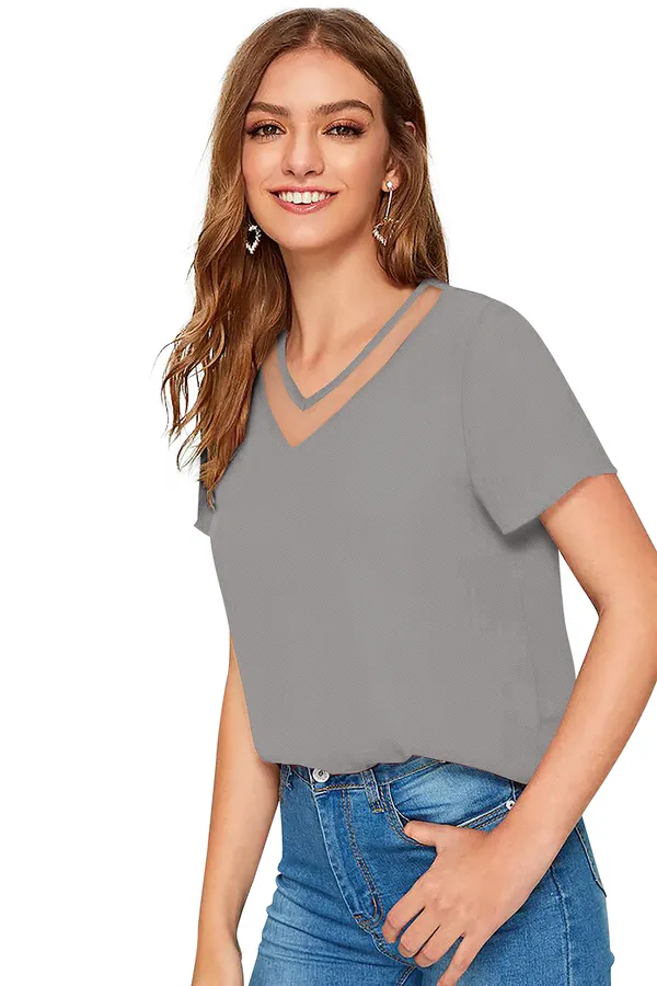 Grey_Polyester_Blend_Stylish_Top_For_Women