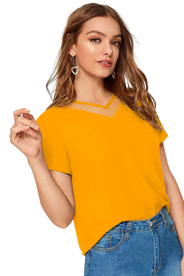 Yellow_Polyester_Blend_Stylish_Top_For_Women