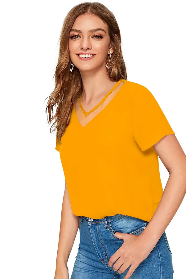 Yellow_Polyester_Blend_Stylish_Top_For_Women
