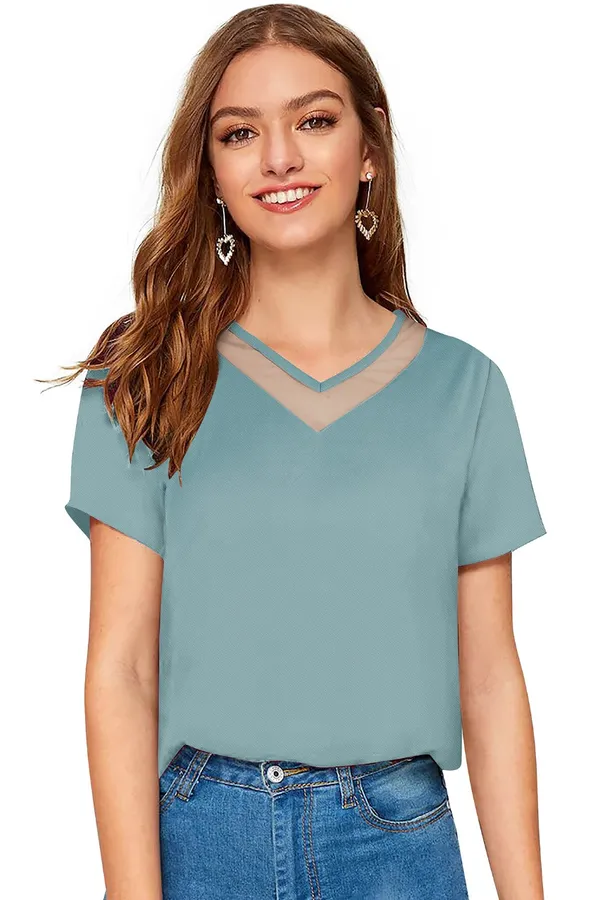 Light_Green_Polyester_Blend_Stylish_Top_For_Women