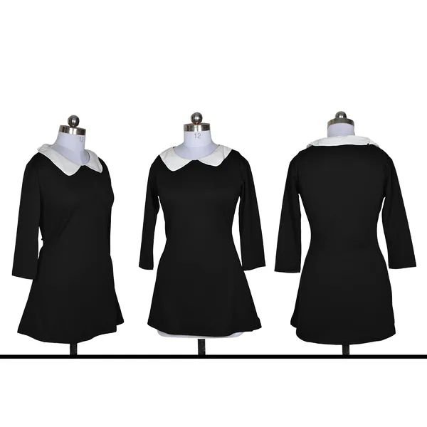 Black_Polyster_Western_Dress_For_Women