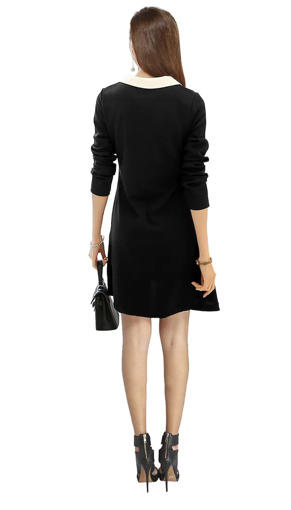 Black_Polyster_Western_Dress_For_Women