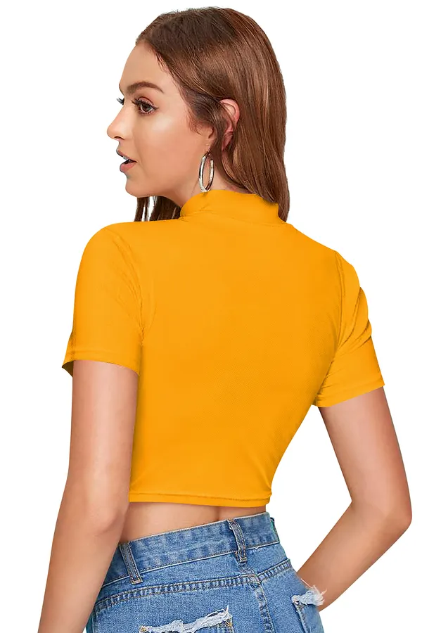 Yellow_And_Grey_Polyester_Blend_Stylish_Top_For_Women