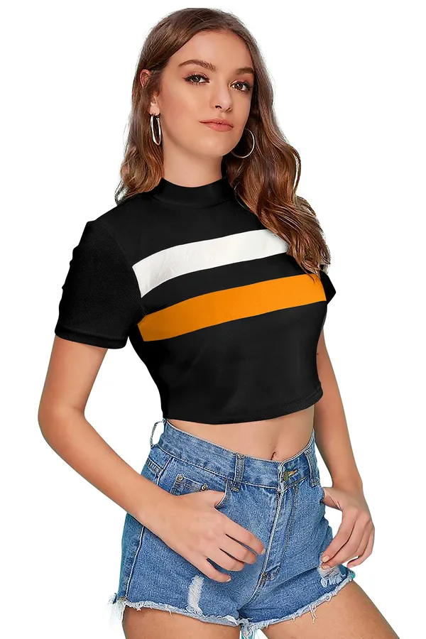 Yellow_Polyester_Blend_Stylish_Top_For_Women