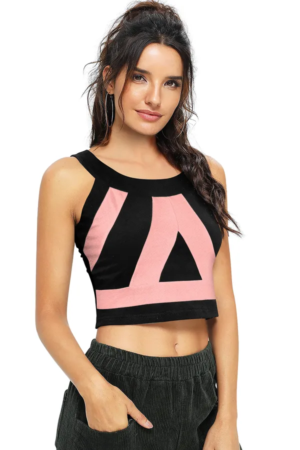 Peach_Polyester_Blend_Stylish_Top_For_Women