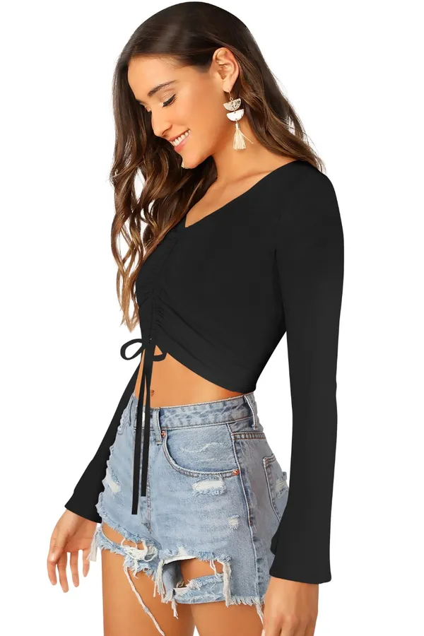 Black_Polyester_Blend_Stylish_Top_For_Women