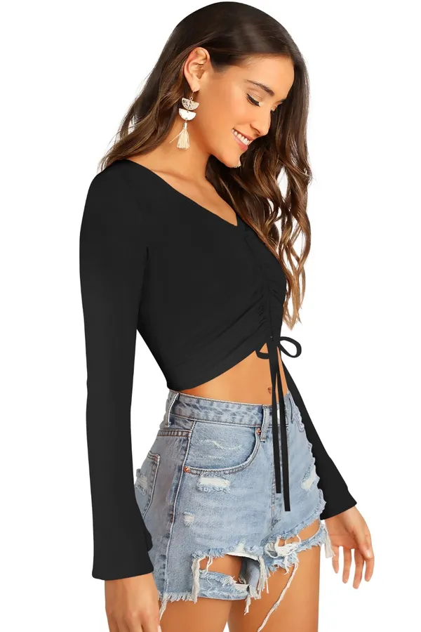 Black_Polyester_Blend_Stylish_Top_For_Women
