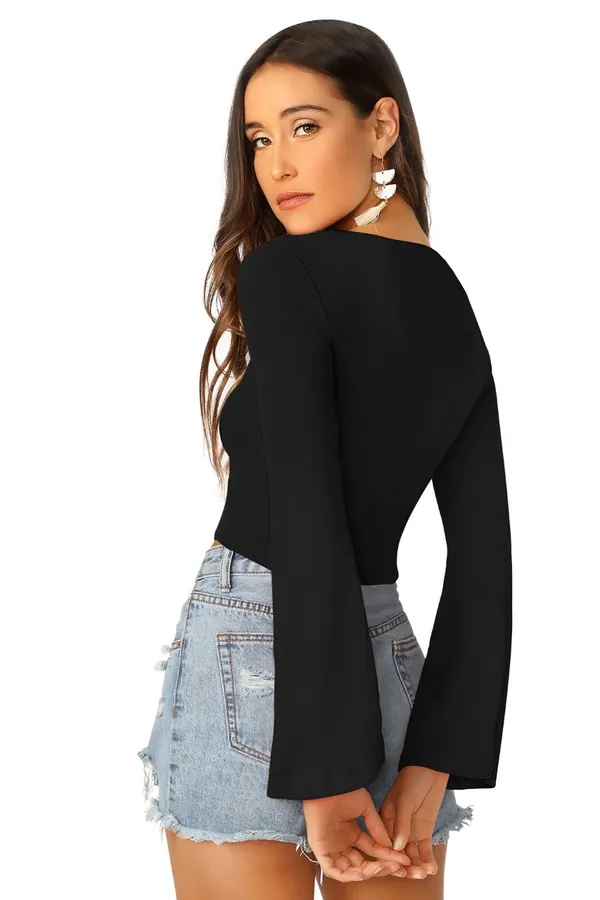 Black_Polyester_Blend_Stylish_Top_For_Women