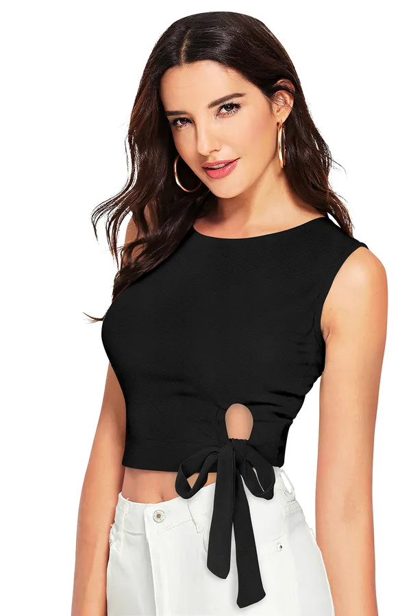 Black_Polyester_Blend_Stylish_Top_For_Women