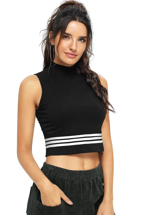 Black_Polyester_Blend_Stylish_Top_For_Women
