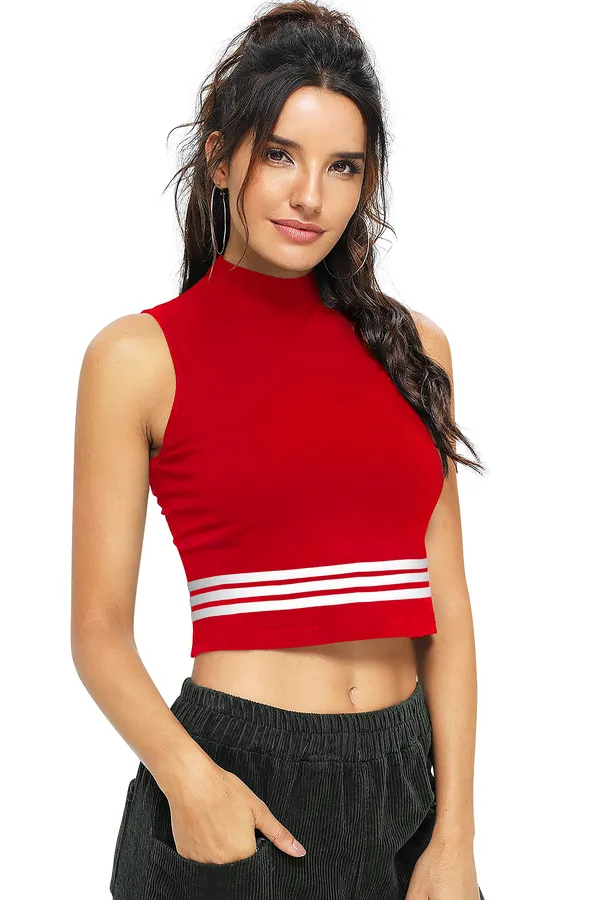 Red_Polyester_Blend_Stylish_Top_For_Women