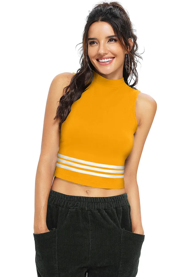 Yellow_Polyester_Blend_Stylish_Top_For_Women