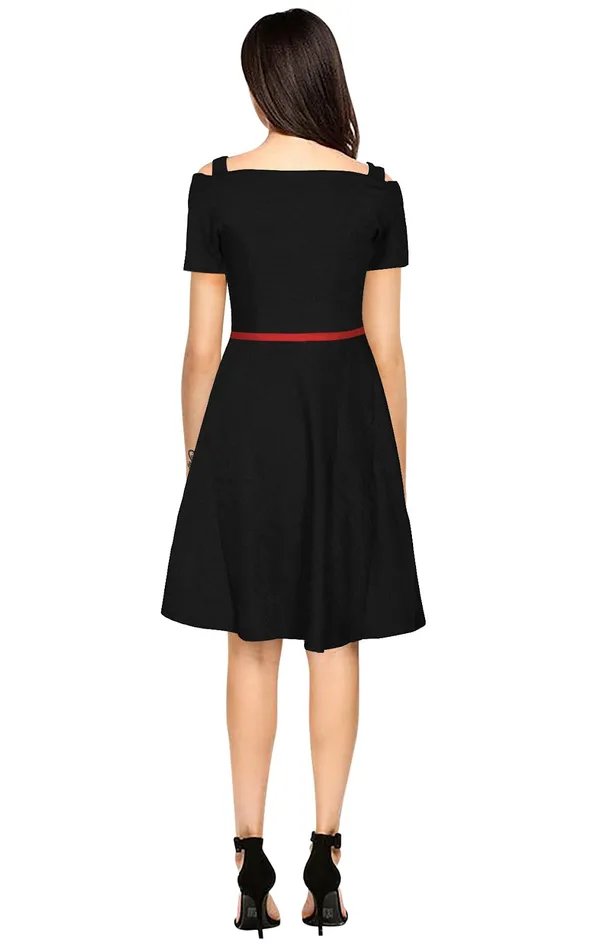 Black_Polyster_Western_Dress_For_Women
